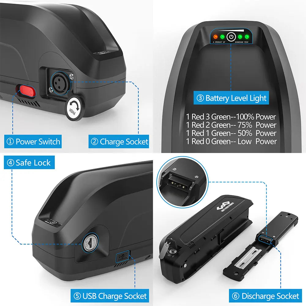 21700 Ebike Battery Hailong Polly 36V 48V 20Ah 30Ah 25Ah 18650 Cell Electric Bike Batteria 14.4ah for500W 750W 1000W 1500W Motor