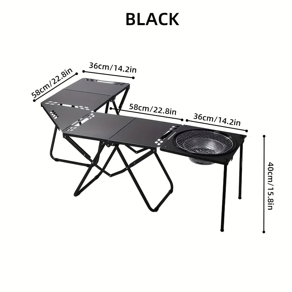 Portable Folding Camping Table - Camping Table Foldable, 300lb Weight Capacity & Compact Design for Outdoor Camping, Lightweight