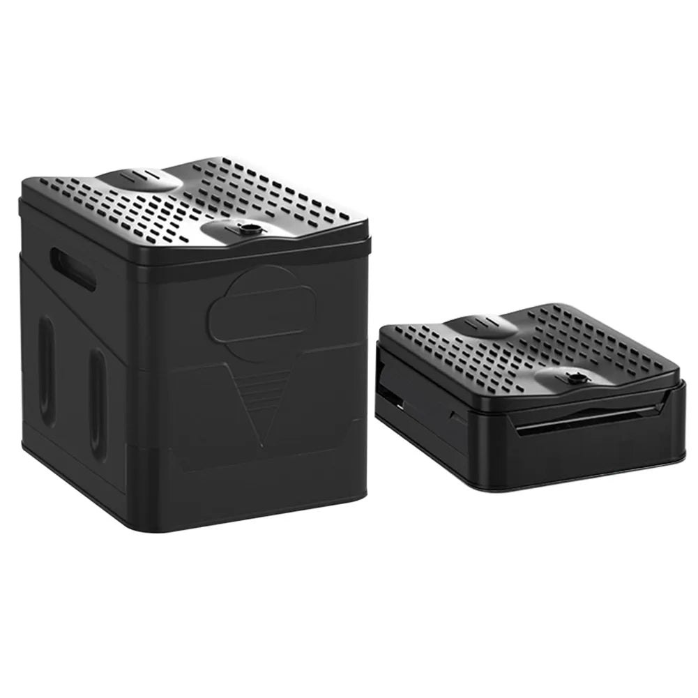 Multifunction Bedpan Portable Outdoor Folding Toilet Strong Bearing Capacity Reusable Trash Can for Camping Hiking Trips Beach