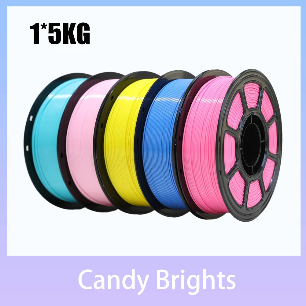 Spoolite 5KG PETG 3D Printer Filament 1.75MM Multi-color High Toughness Eco-Friendly Universal For All FDM 3D Printers Fast Ship