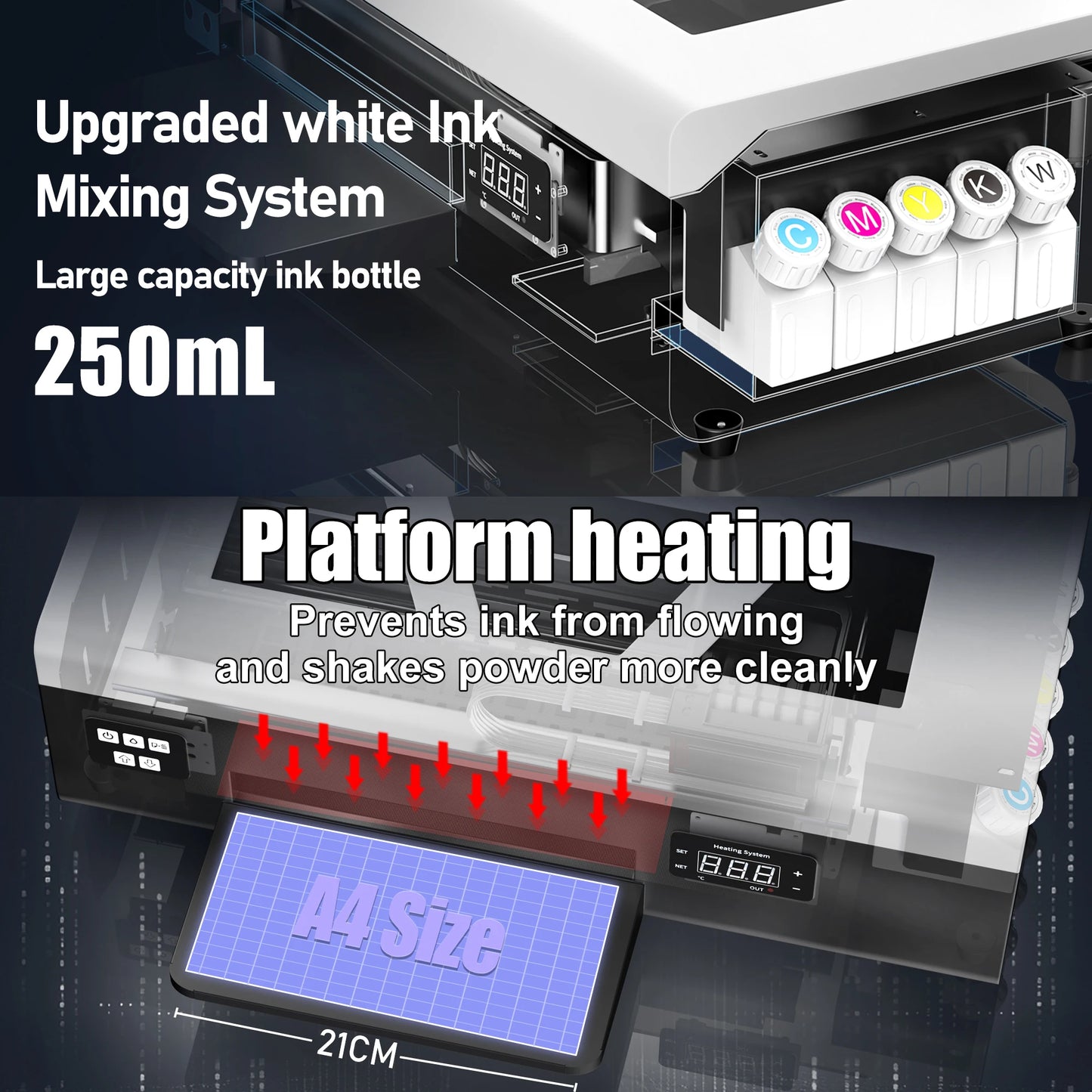 DTF Printer For Epson XP600 L805 T shirt Printing Machine Direct to Film Transfer Fabric Printer A3 DTF Printer A4 DTF Printer